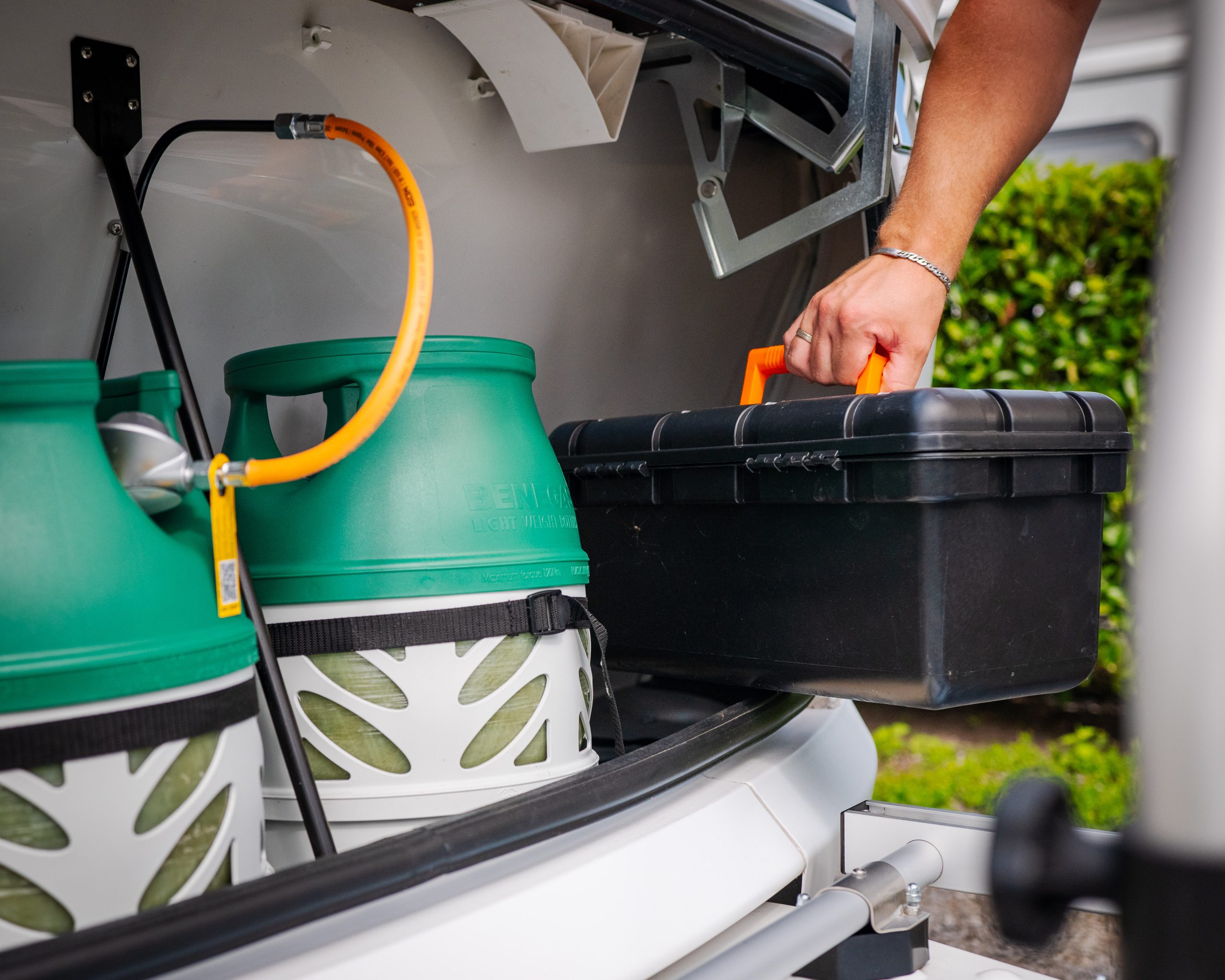 Dé lichtgewicht groene gasfles van Benegas