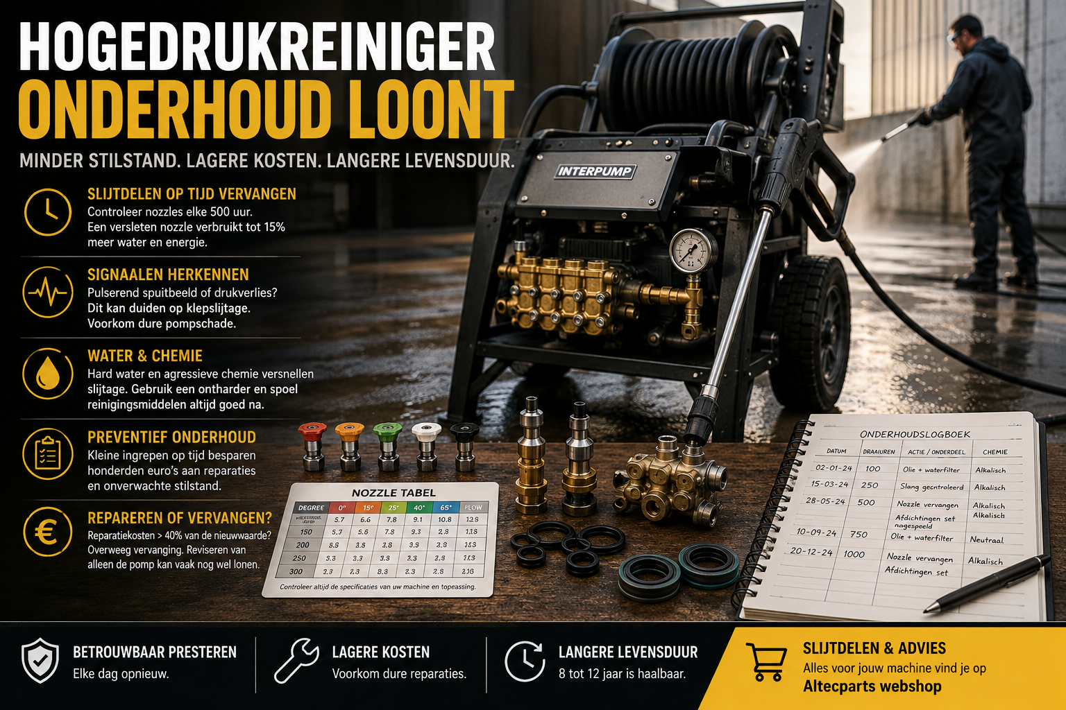 Zo hou je een hogedrukreiniger jarenlang op volle kracht
